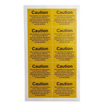 RS PRO Black/Yellow Vinyl Safety Labels, alteration or repair that all conductors are correctly identified., Caution