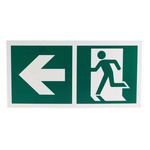 Plastic Emergency Exit Left With Pictogram Only, Non-Illuminated Emergency Exit Sign
