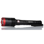 RS PRO LED Torch Black, Red - Rechargeable 6000 lm, 266 mm
