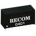 Recom 2W Isolated DC-DC Converter Through Hole, Voltage in 10.8 → 13.2 V dc, Voltage out ±15V dc