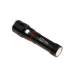 RS PRO LED Torch Black - Rechargeable 550 lm, 174 to 227 mm
