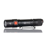 RS PRO LED Torch Black - Rechargeable 1200 lm