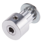RS PRO Timing Belt Pulley, Aluminium, Zinc Plated Steel 6.4mm Belt Width x 2mm Pitch, 12 Tooth