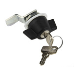 RS PRO Stainless Steel Lockable Handle, Key to unlock