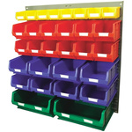 RS PRO PP Louvre Panel Storage Unit, 946mm x 914mm, Blue, Green, Red, Yellow