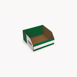 Kbins Cardboard Recycle Bin, 100mm x 200mm, Green, White