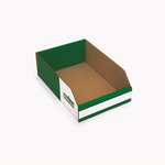 Kbins Cardboard Recycle Bin, 100mm x 200mm, Green, White