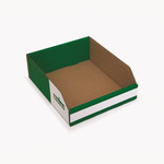 Kbins Cardboard Recycle Bin, 100mm x 250mm, Green, White