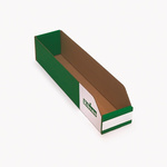 Kbins Cardboard Recycle Bin, 100mm x 100mm, Green, White