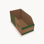 Kbins Cardboard Recycle Bin, 200mm x 200mm, Green, White
