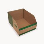 Kbins Cardboard Recycle Bin, 200mm x 300mm, Green, White