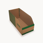 Kbins Cardboard Recycle Bin, 200mm x 200mm, Green, White