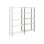 Manorga RAL 7024 5 Shelf Modular Shelving Extension Bay, 2000mm x 1000mm, 500mm, 217kg Load