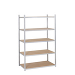 Manorga Galvanised 5 Shelf Galvanised Steel Quickshelf Starter Bay, 2000mm x 1000mm, 500mm, 300kg Load