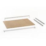 Manorga RAL 7035 Light Grey 1 Shelf Chipboard, Galvanised Steel Modular Shelving Extension Bay x 2500mm, 800mm, 470kg