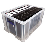 Fellowes 70L Transparent Polypropylene Large Storage Box, 32cm x 66cm x 45cm