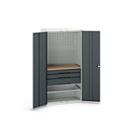 Bott 2 Door Sheet Steel  Lockable Floor Standing Cupboard, 1050 x 550 x 2000mm