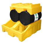Ecospill Ltd Polyethylene Container Rack, 370mm x 795mm, Yellow