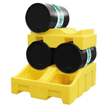 Ecospill Ltd Polyethylene Container Rack, 490mm x 1250mm, Yellow