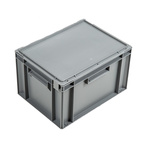 Schoeller Allibert 20L Grey Plastic Medium Storage Box, 246mm x 300mm x 400mm