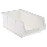 RS PRO PP Storage Bin, 130mm x 205mm, White