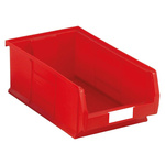 RS PRO PP Storage Bin, 200mm x 315mm, Red