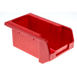 RS PRO PP Storage Bin, 80mm x 109mm, Red