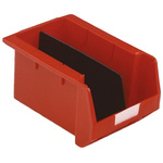 RS PRO PP Storage Bin, 180mm x 239mm, Red