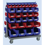 RS PRO PP Storage Bin, 1500mm x 1000mm, Blue, Silver