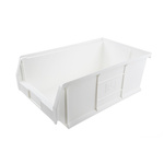 RS PRO PP Storage Bin, 200mm x 315mm, White