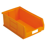 RS PRO PP Storage Bin, 200mm x 315mm, Orange