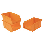 RS PRO PP Storage Bin, 76mm x 101mm, Orange