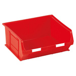 RS PRO PP Storage Bin, 180mm x 419mm, Red