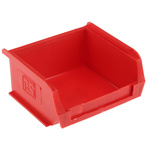 RS PRO PP Storage Bin, 50mm x 100mm, Red