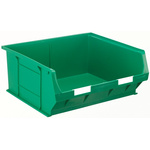 RS PRO PP Storage Bin, 180mm x 419mm, Green