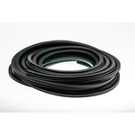 RS PRO Rubber Black Edging strip, 20m x 12.4 mm x 9.5mm