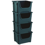RS PRO PP Storage Bin, 320mm x 495mm, Grey
