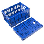 RS PRO 45L Blue PP Large Folding Crate, 270mm x 525mm x 270mm