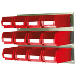 RS PRO PP Storage Bin, 75mm x 100mm, Red