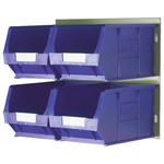RS PRO PP Storage Bin, 132mm x 205mm, Blue