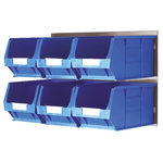 RS PRO PP Storage Bin, 132mm x 150mm, Blue