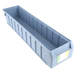 RS PRO PP Storage Bin, 500mm x 117mm, Blue