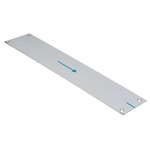 RS PRO Stainless Steel Polished Screw Mounted Push Plate, 330 x 75mm