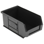 RS PRO PP Storage Bin, 75mm x 100mm, Black