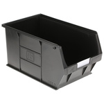 RS PRO PP Storage Bin, 182mm x 205mm, Black