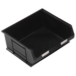 RS PRO PP Storage Bin, 182mm x 420mm, Black