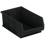 RS PRO PP Storage Bin, 200mm x 310mm, Black