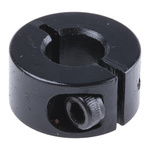 Huco Shaft Collar One Piece Clamp Screw, Bore 8mm, OD 18mm, W 9mm, Steel