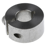 Huco Shaft Collar One Piece Clamp Screw, Bore 8mm, OD 18mm, W 9mm, Stainless Steel