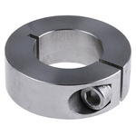 Huco Shaft Collar One Piece Clamp Screw, Bore 25mm, OD 45mm, W 15mm, Stainless Steel